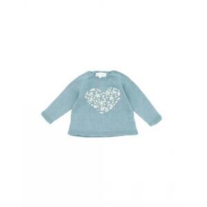 NEW FINA EJERIQUE girl's heart knit sweater in blue